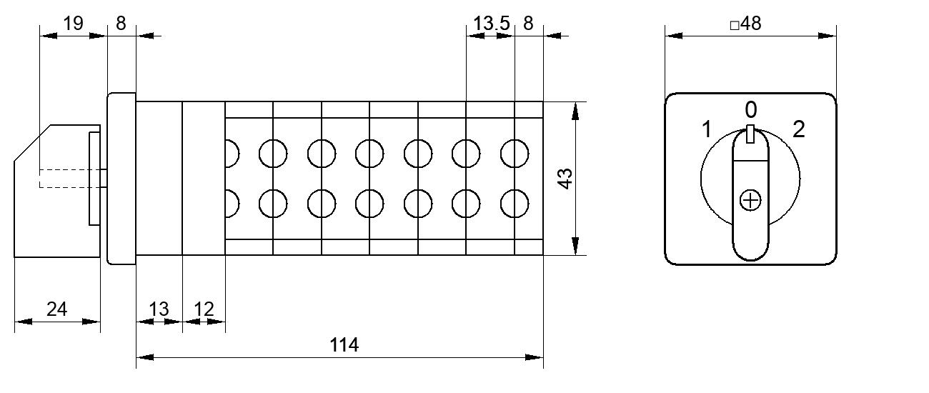 Переключатель S25JVD2206XC8